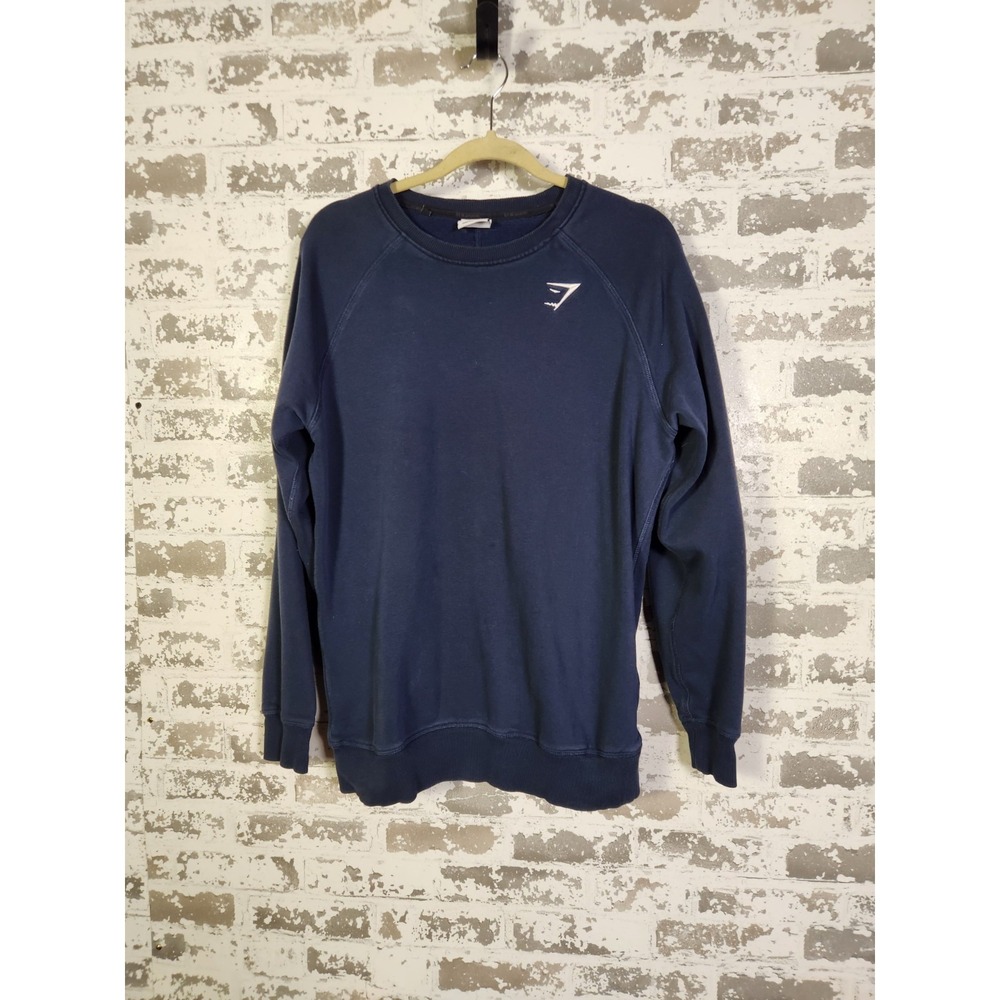 Gymshark Crew Neck Sweatshirt Mens Medium Blue Pullover Casual Workout